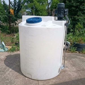 Réservoir de mélange chimique en PEHD de 1000 L (264 gallons) vertical anti-corrosion avec agitateur pour <span class=keywords><strong>adoucisseur</strong></span> d'eau et systèmes RO - Product Image 1