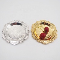 Europees Verguld Huisrestaurant Decoratief Metalen Cakeblad Fruitbord Feestartikelen