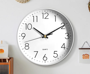 Hiện Đại Vòng Đen Nhựa Đen Đồng Hồ Treo Tường Nhà Sản Xuất Với Thạch Anh Phong Trào Biểu Tượng Tùy Chỉnh Đơn Giản Kim Hiển Thị Cho Phòng Khách - Product Image 2