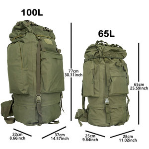 Sac à dos tactique de formation sur le terrain de grande capacité 65L, personnalisé 100L, pour la chasse, le camping, la randonnée, les voyages, la survie en plein air - Product Image 3