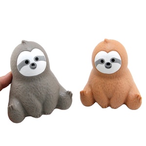 Jouets anti-stress en gel en forme de paresseux à presser, marron/gris, 10x8x7cm, pour filles et garçons de 5 à 7 ans - Product Image 1