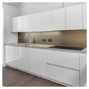 Armoire de cuisine en bois blanc clair, Design 3d gratuit, hôtel moderne, importé de l'allemagne