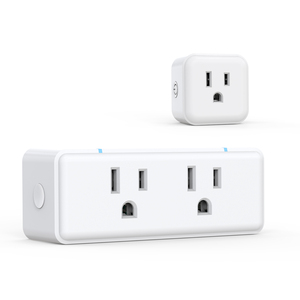 Z-Wave Dual Smart Plug Outlet 15A Intérieur US 2 Ports CA 10A ETL FCC pour <span class=keywords><strong>SmartThings</strong></span> Certifié Compatible pour Smart Home <span class=keywords><strong>Hub</strong></span> - Product Image 1