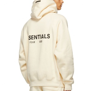 Sweat-shirts à capuche pour hommes, flocage couleur avoine foncé, extensibles, coupe oversize, avec motifs 3D en silicone, et pantalon pour hommes - Product Image 3