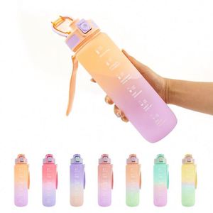 Hot Selling High Quality Out Door Bpa Free Tritan Plastic Sports Water <b>Bottles</b> for Commercial and Gifts Cups Student With <b>Straw</b> - Product Image 5