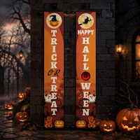 Juego de Pancartas Personalizables para Halloween con Diseño de Truco o Trato y Feliz Halloween para Decoración del Hogar y Fiestas