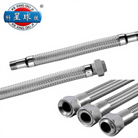Tuyau hydraulique haute pression en acier inoxydable SS304 tressé, tube corrugué CSST, connecteur flexible à col flangé, zingué