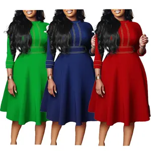 أحدث تصميم لفستان الصيف 2023 أنيق فستان رسمي ضيق بالأعلى ويتسع لأسفل فساتين رسمية أفريقية كاجوال بسيطة للنساء