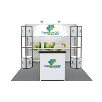 Logo personnalisé Salon Twister Tower Présentoir Nouveau Design Portable 10x10 Pop Booth Assemblage Facile pour une exposition équitable
