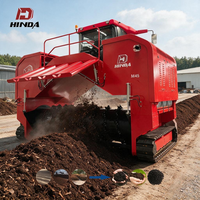 Machine à Compost Industrielle, Processeur d'Engrais à Base de Déchets Organiques, 3000m/h-5000m/h, Capacité de 50T, Acier au Manganèse Résistant à l'Usure