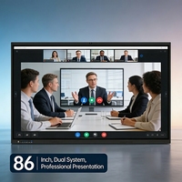 Интерактивная электронная доска OEM/ODM с 4K LCD-дисплеем для классов/офисов, 65/75/86 дюймов, мультитач-экран, напрямую от производителя