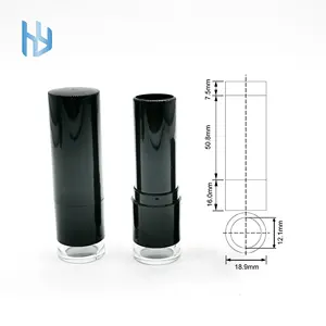 Custom logo factory price black cosmetic bottle empty lipstick tube, lipstick container