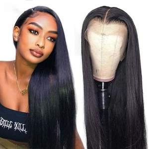 Pelucas de Cabello Humano Virgen Indio Crudo de 30 Pulgadas, Pelucas con Cierre Frontal de Encaje Liso, Pelucas con Frente de Encaje HD para Mujeres Negras - Product Image 6