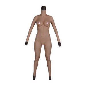Body entier réaliste Formes mammaires Vagin Silicone Full Body Suit Sissy Sous-vêtements avec bras Pieds Crossdressing <span class=keywords><strong>Lingerie</strong></span> - Product Image 2
