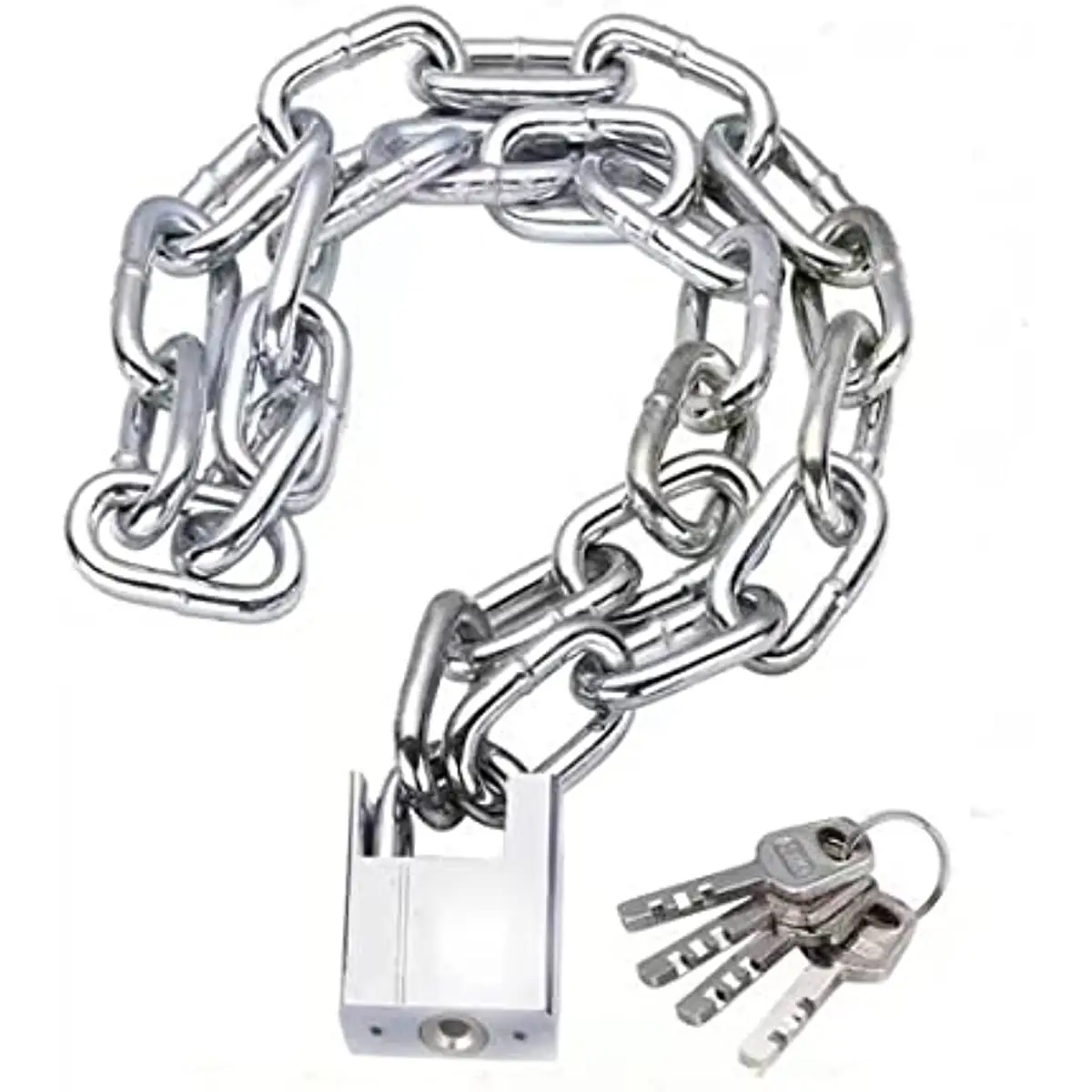 Bike Chain Lock, Cannot Be Cut with Bolt Cutters Or Hand Tools, Premium Case-Hardened Security Chain for Motorcycles, Bike