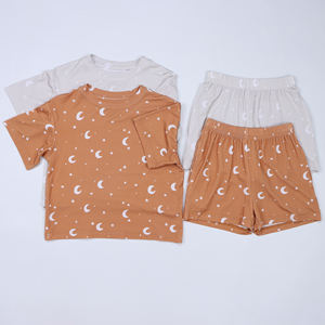 Pijamas Infantis de Qualidade Premium Antibacterianos em Bambu Natural, Conjuntos de Pijamas Ecológicos para Mãe e Filhos, Meninos Bebês - Product Image 3