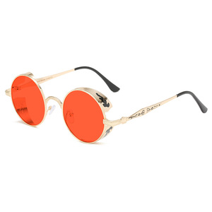 Steampunk Cross-Border Retro <span class=keywords><strong>Lunettes</strong></span> <span class=keywords><strong>de</strong></span> <span class=keywords><strong>soleil</strong></span> pour hommes et femmes Round Dot Paint Anti-UV400 Optical Lenses for <span class=keywords><strong>Amazon</strong></span> Selling - Product Image 4