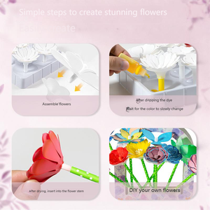 Petite Fleuriste - Kit Créatif DIY pour Enfants : Peinture à l'Eau, Teinture Florale, Papier Artistique, <span class=keywords><strong>Bouquet</strong></span> 3D, Carte de Vœux, Cadeau (3 ans et plus) - Product Image 3