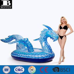 Flotteur de <span class=keywords><strong>piscine</strong></span> gonflable géant en forme de dragon glacé, radeau à monter, PVC durable, île flottante pour adultes et enfants, fête d'été - Product Image 5