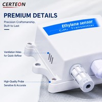 Capteur de gaz éthylène C2H4 transmetteur RS485 Modbus RTU sortie analogique 4-20mA IP65 DC12V 24V détecteur de gaz éthylène