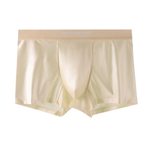 Moda lüks saten erkek rahat külot boksörler buz ipek yumuşak iç çamaşırı Boxer - Product Image 5