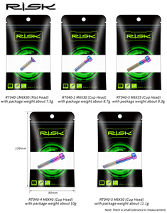 Rt040 <span class=keywords><strong>risk</strong></span> M6 * 30/35/40/50mm Titan xe đạp Tai nghe bu lông gấp đường MTB xe đạp gốc ngã ba vít hiệu suất cao các bộ phận - Product Image 6