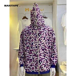 DHZ1109 New Custom Full <b>Zip</b> up <b>Hoodie</b> Oversized Front <b>Zip</b> Side <b>Pocket</b> Polyester Sublimation Design All Over Print for Spring - Product Image 2