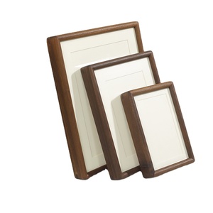 Gỗ Óc Chó rắn trẻ em thư pháp từ hiển thị khung hình Trung Quốc Mortise và tenon tròn góc khung ảnh đen - Product Image 1