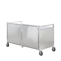 Edelstahl-Lebensmittelwagen Multifunktionale Snack-Wagen Outdoor-Straßenstände für Eiscreme