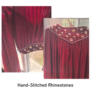 Conjunto de Dos Piezas Brillante para Danza del Vientre 2026, <span class=keywords><strong>Manga</strong></span> <span class=keywords><strong>Larga</strong></span>, Abertura Lateral Doble, Traje Oriental para Actuación de Danza del Vientre - Product Image 3