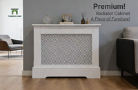 Cache-radiateur moderne en MDF, finition peinture blanche premium, OEM ODM pour les marques de meubles et d'ameublement européennes et américaines, petite taille 1020 mm