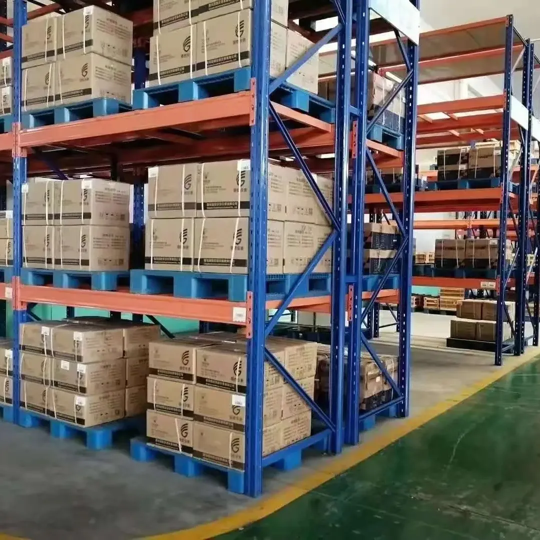 China Hot Koop Industriële Eenheid Rekken Rack Rechtop En Box Beam Staal Plank Pallet Rekken Met Goedkope Prijs