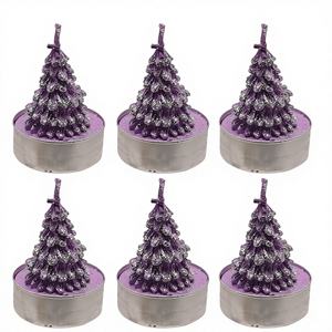 Bougie décorative artisanale en cire de soja en forme de sapin, parfumée et sans fumée / Bougie sapin de Noël pour les fêtes et Thanksgiving - Product Image 1
