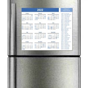 Imanes de Papel Promocionales para Refrigerador, Impresión y Forma Personalizadas, <span class=keywords><strong>Calendario</strong></span> Magnético para Refrigerador <span class=keywords><strong>2022</strong></span> - Product Image 2