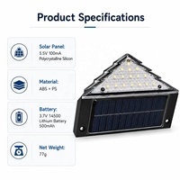 Luz LED para Escalones de Alta Calidad, Venta al por Mayor de Fábrica, Luz para Escaleras Interior y Exterior, IP65 Impermeable, Luz Solar para Jardín