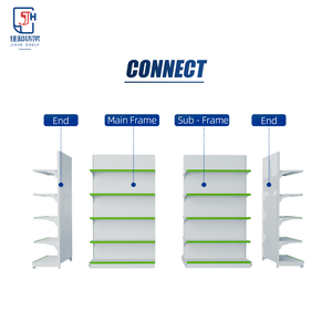 Étagères de Supermarché à Prix d'Usine Rayonnage en Gondole Robuste Personnalisé Étagères de Présentation Double Face pour Supermarché - Product Image 5