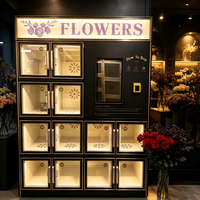 Distributeur automatique de fleurs de qualité supérieure avec double porte vitrée et système de paiement numérique