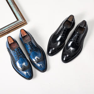 Chaussures élégantes à bout pointu en cuir de vachette pleine fleur, à enfiler, avec semelle intérieure rembourrée, doublure imperméable et respirante, pour hommes, pour événements formels et entretiens - Product Image 2