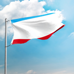 Banderas Publicitarias Patrióticas Impresas Digitalmente a Doble Cara, 100% Poliéster, República de Crimea, 3x5 Pies, Promocionales Federales - Product Image 1