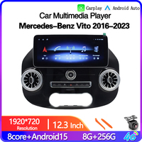Radio para Auto Android 15 de 12.3 Pulgadas para Mercedes-Benz Vito 2016-2023, CarPlay Inalámbrico, Pantalla GPS, Sistema Multimedia para el Tablero