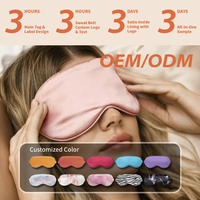 Masque de sommeil en soie premium 22 Momme, masque de sommeil en soie en gros avec sangle élastique, en stock, faible MOQ