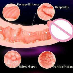 Dildo de <span class=keywords><strong>Doble</strong></span> Cabeza Hueco Simulado para Hombres y Mujeres, de <span class=keywords><strong>Doble</strong></span> <span class=keywords><strong>Uso</strong></span>, Impermeable, con Sensación Realista, Masturbador - Product Image 4