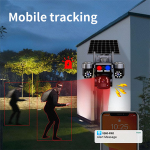 Caméra solaire V380 Pro 12MP à 3 objectifs, haute résolution, avec carte SIM et Wi-Fi, IP <span class=keywords><strong>TPZ</strong></span>, caméra de sécurité extérieure avec batterie - Product Image 6
