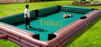 Table de billard gonflable en PVC Gian, table de billard gonflable pour l'extérieur, pour jeux de location amusants