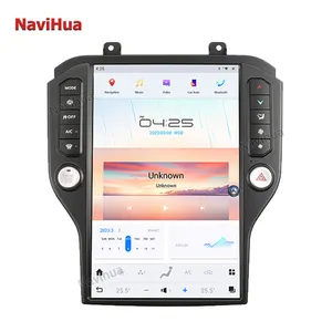 Navihua 14.4 אינץ אנדרואיד רכב רדיו נגן DVD לרכב יחידת ראש GPS ניווט מולטימדיה מערכת לפורד מוסטנג 2015-2020