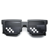Lunettes de soleil pixelisées UV 400 2022, processeur 8 bits, lunettes de soleil pour joueurs, lunettes de soleil de créateur, logo acceptable