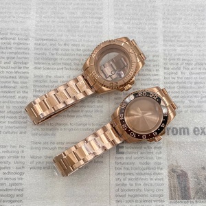 Vàng hồng 40mm thép không gỉ Đồng hồ trường hợp vòng đeo tay thiết lập tính năng chống thấm nước nh34 nh35 phong trào 28.5mm quay số 38*30mm <span class=keywords><strong>bezel</strong></span> 120 nhấp chuột - Product Image 2