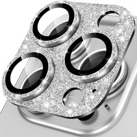 Film de protection d'objectif anti-explosion en verre électroplaqué AR/AF à couverture intégrale en métal pour Apple 17 Pro Max, 14 et 13