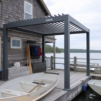 Pergola en aluminium Jiake 6063-T5 avec toit à lames motorisées pour pont de bateau, terrasse, jardin, patio, espace extérieur, gazebo, pavillon