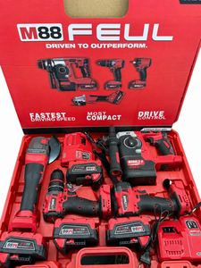 Kit Combinado de Cuatro Herramientas Inalámbricas: Martillo Rotatorio, Taladro, Llave Inglesa y Amoladora, Compatible con Batería <span class=keywords><strong>M18</strong></span> para Trabajos de Construcción - Product Image 1